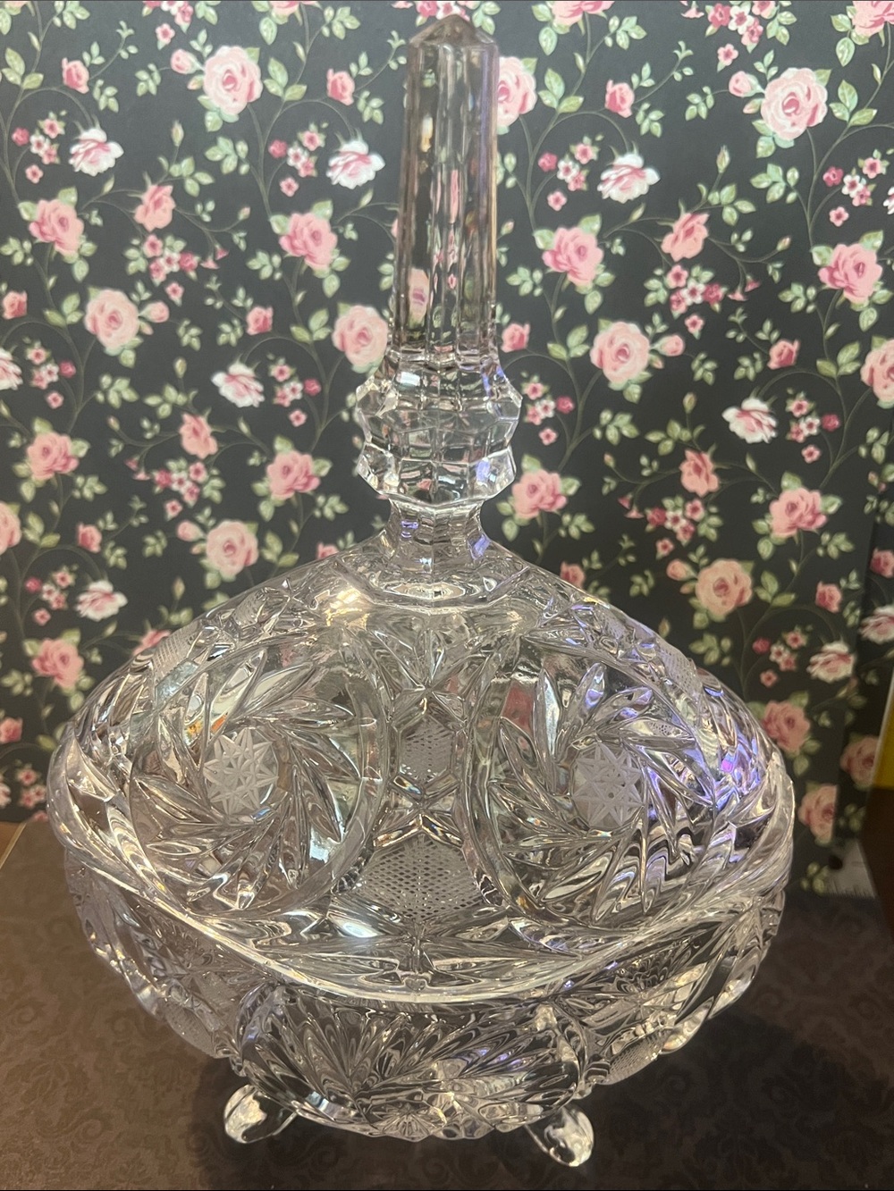 Vintage Crystal Candy Dish